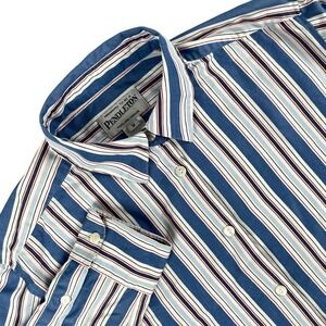 Pendleton Shirt Womens M Blue‎ White Red Stripe Long Sleeve Button Down Vintage